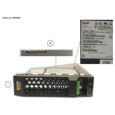 38058888 - SSD SAS 12G 960GB READ-INT. 3.5  H-P EP