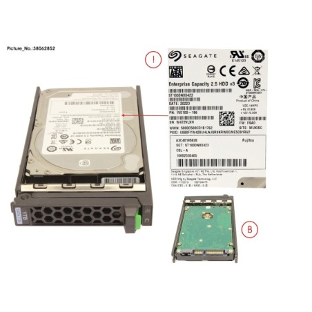 38062852 - HD SATA 6G 1TB 7.2K 512N HOT PL 2.5  BC