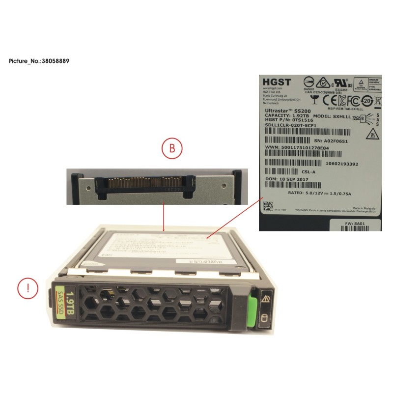 38058889 - SSD SAS 12G 1.92TB READ-INT. 2.5  H-P EP